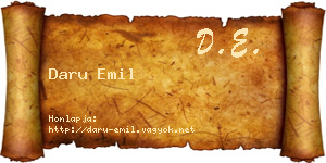Daru Emil névjegykártya